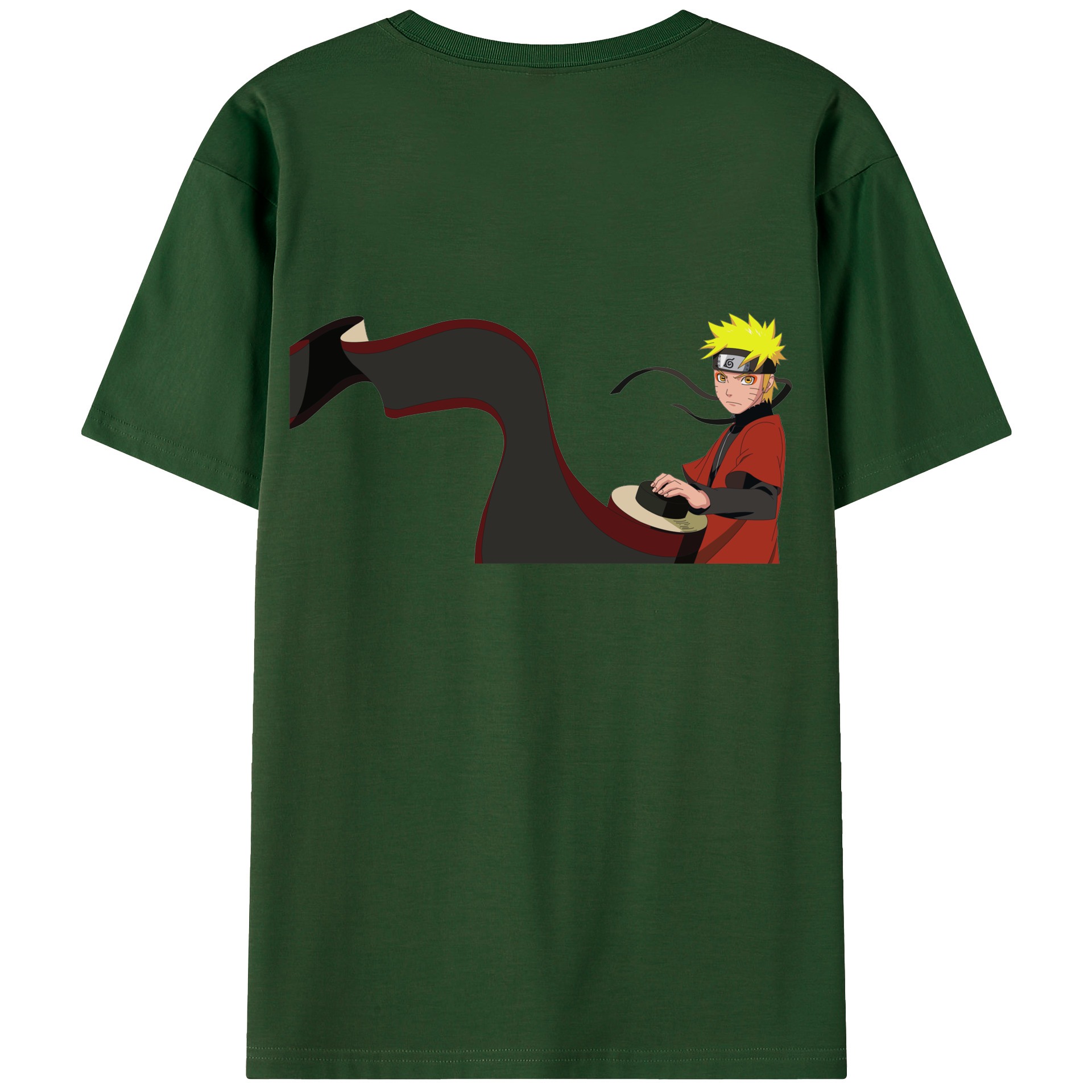 （画像用） NARUTO -ナルト- うずまき ナルト Uzumaki Naruto 綿100％半袖Tシャツ（背面プリント）